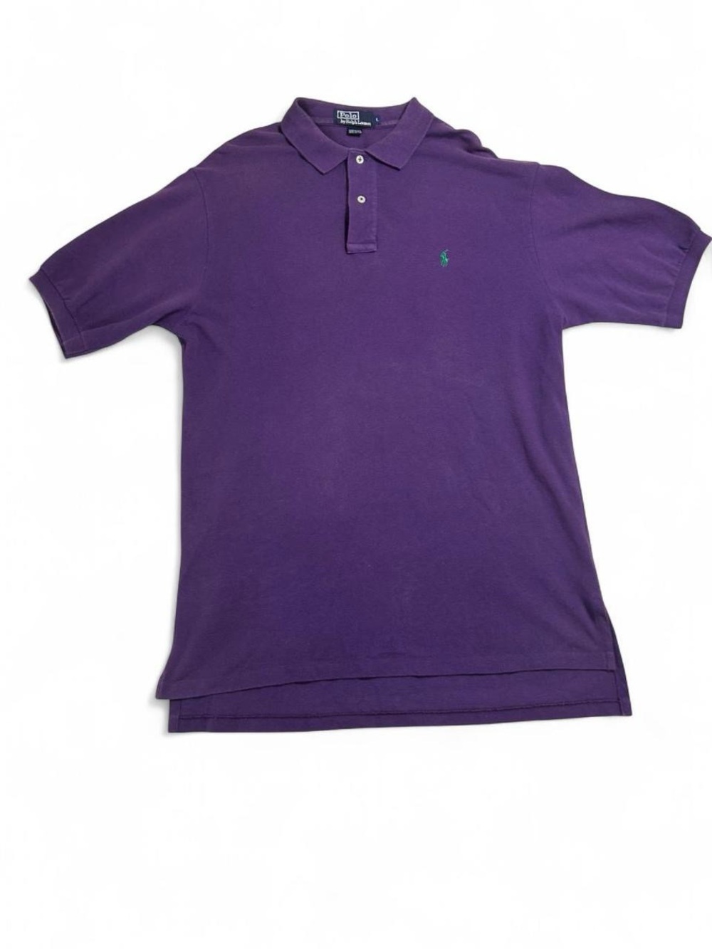 Vintage 80s Polo Ralph Lauren Purple Polo Shirt Made in USA Size L
